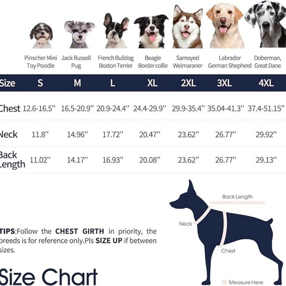 IECOii Extra Warm Dog Coat Reflective Adjustable Dog Jacket Dog Winter Coat 3X - Picture 2 of 4